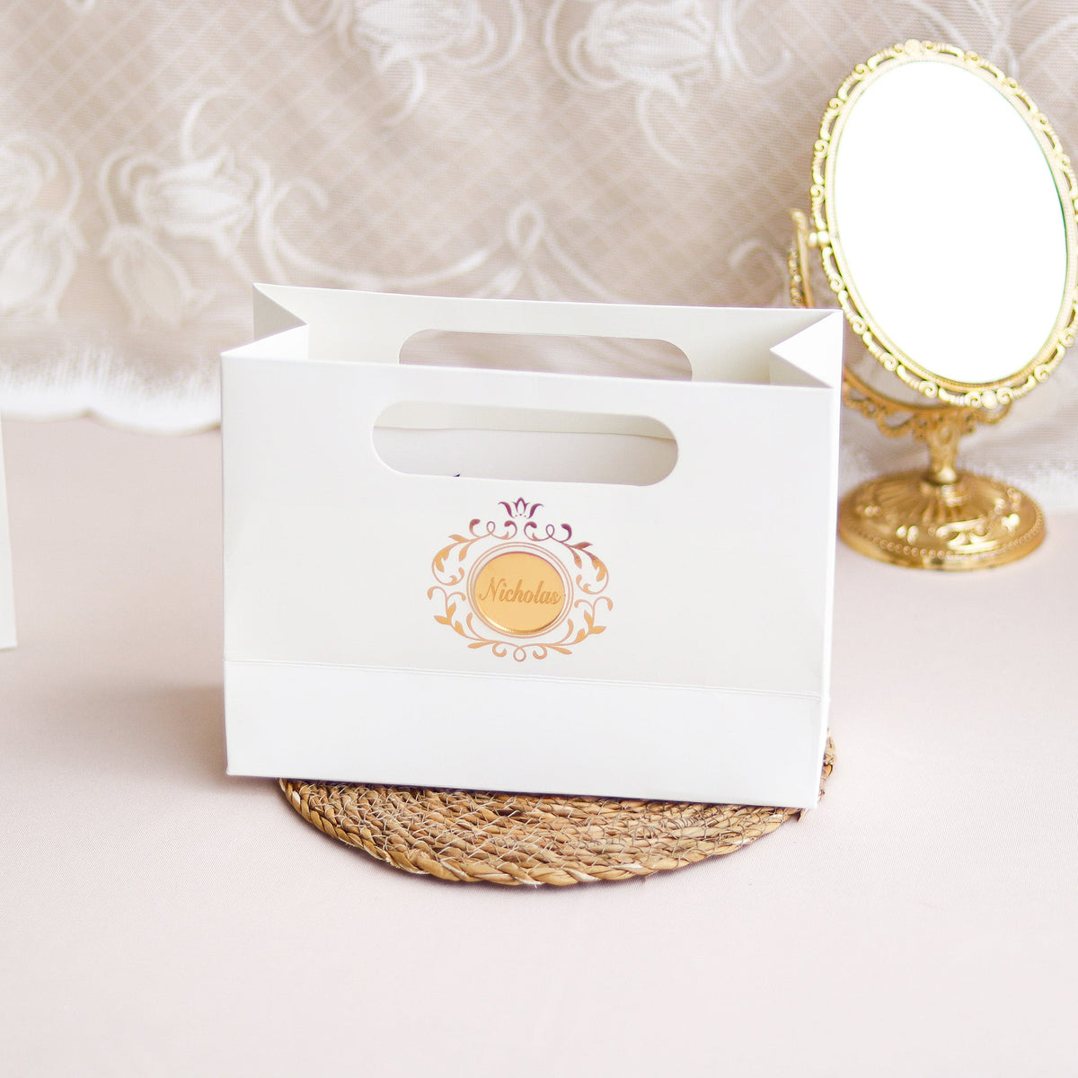 Custom Party Favor Bags Baptism - Set of 12 - Craft Rosaries