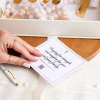 Large Personalized Funeral Memory Box with Mini Rosaries