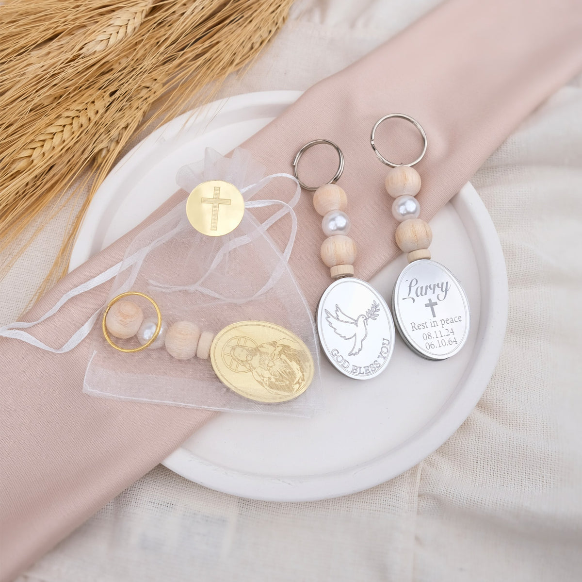 Personalized Funeral Favors - Heartfelt Guest Keychains