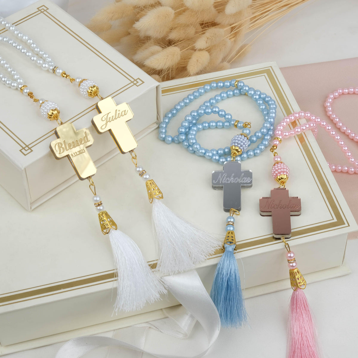 Custom Rosary Favors for Baptism & Religious Events