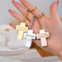 A Touching Tribute for Funeral Guests - Cross Keychain Favors