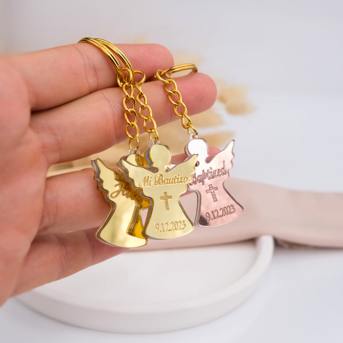 Celebrate Faith with Custom Baptism Keychain Favors