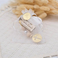 Elegant Memorial Cross Keychain Favors for Guests