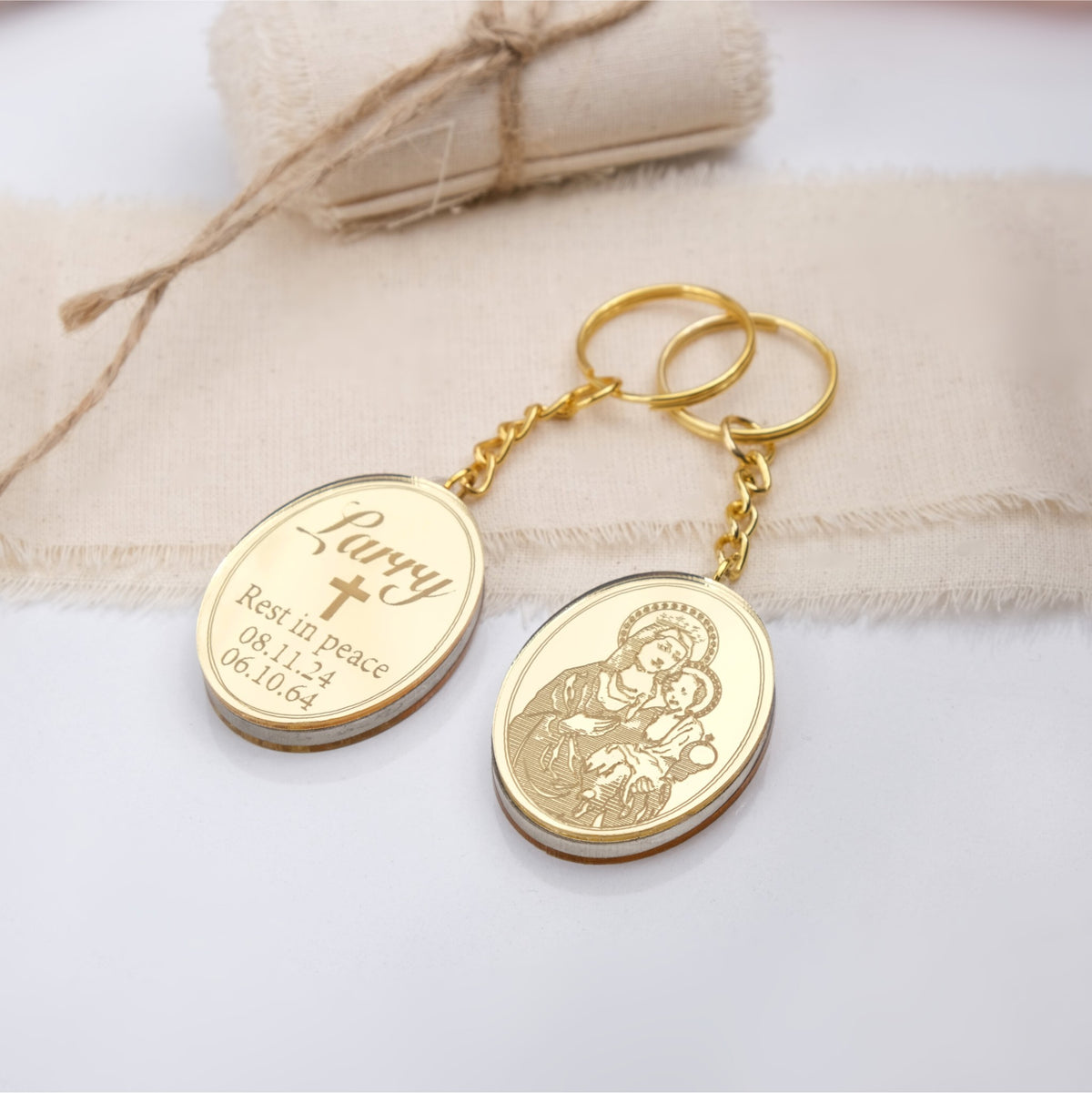 Personalized Memorial Keychains for Funeral Guests