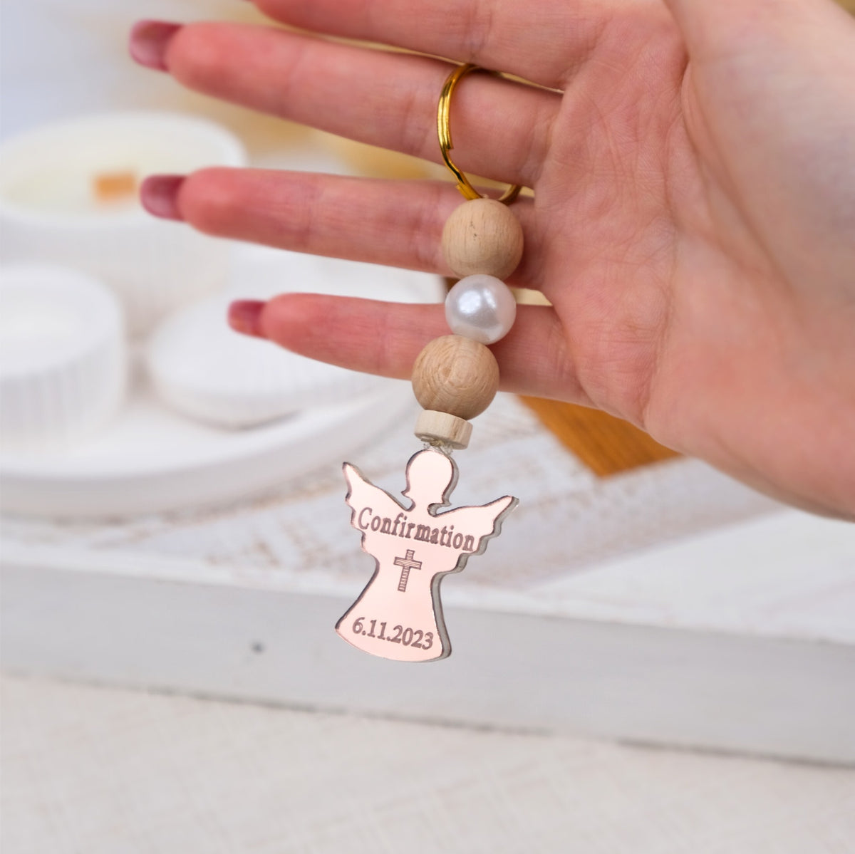 Personalized Religious Keychains for Baptisms & Christenings