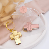 A Touching Tribute for Funeral Guests - Cross Keychain Favors