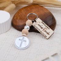 Elegant Memorial Cross Keychain Favors for Guests