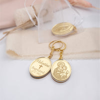 Personalized Baptism Keychain Favors for Guests