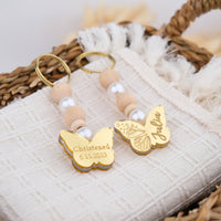 Personalized Baptism Favors - Butterfly Keychain