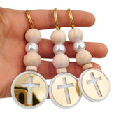 Baptism cross keychain favors bulk