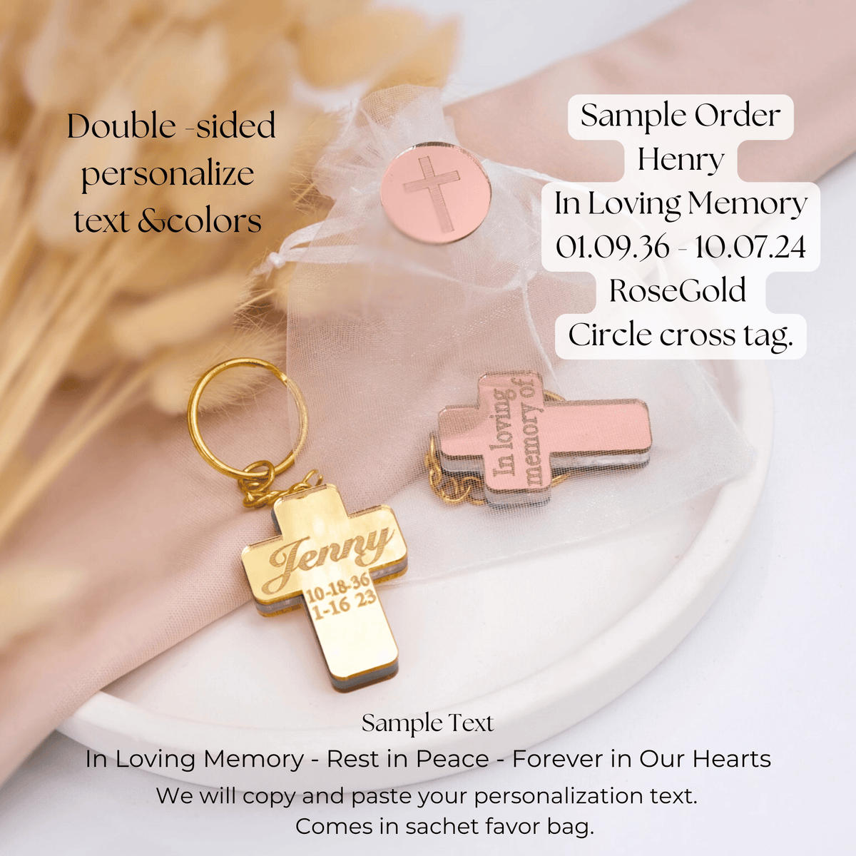 Cross Keychain Favors – Touching Tribute for Funeral Guests Cross Keychain Favors – Touching Tribute for Funeral Guests