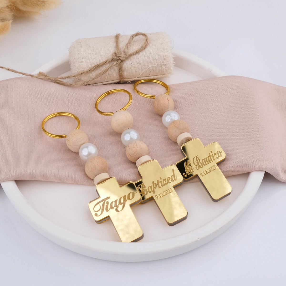 Custom Cross Keychains for Baptisms