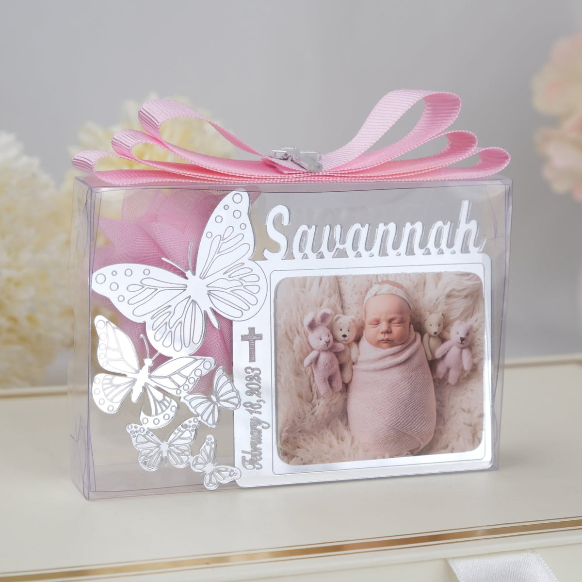 Butterfly Favors with Photo Magnet - Craft Rosaries