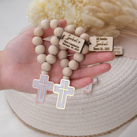 Christening Customizable Mini Wooden Rosaries - CRAFT ROSARIES