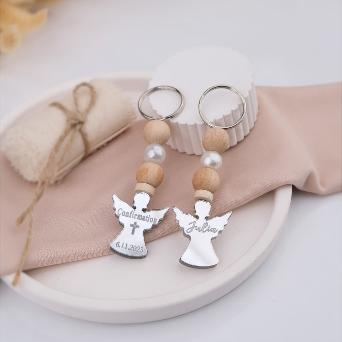 Personalized Religious Keychains for Baptisms & Christenings