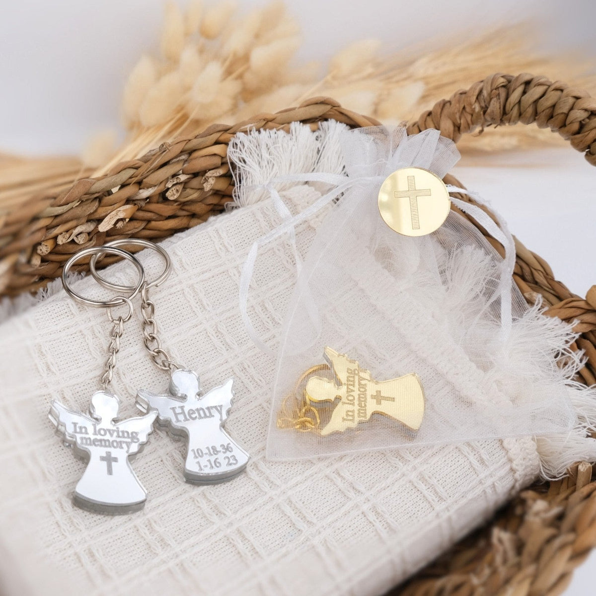 Custom Angel Keychains for Funeral Guest Favors - CRAFT ROSARIES