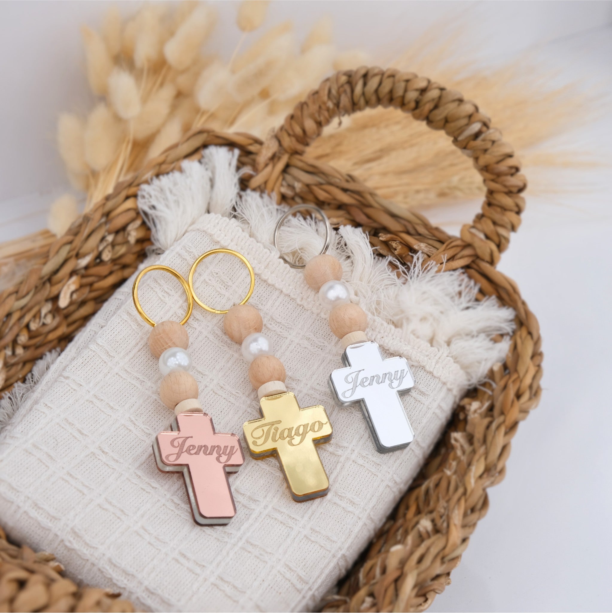 Personalized Cross Keychains for Baptisms & Christenings – Craft