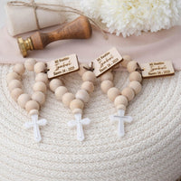 Custom Mini Wooden Baptism Rosaries - CRAFT ROSARIES