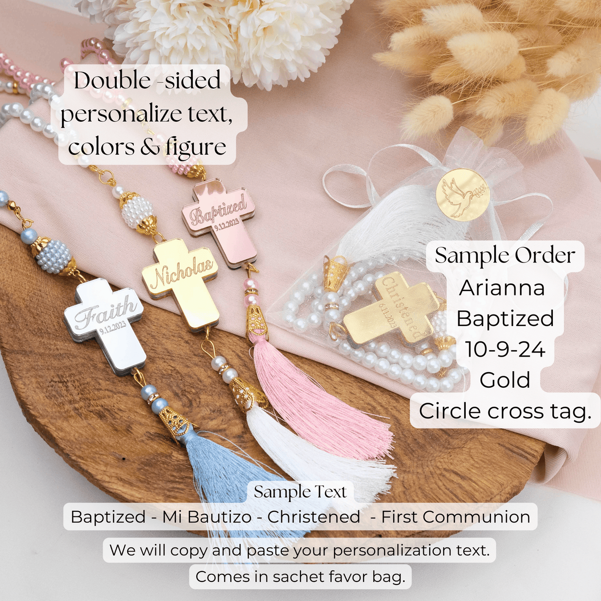 Custom Rosary Favors for Baptism & Religious Events - CRAFT ROSARIES