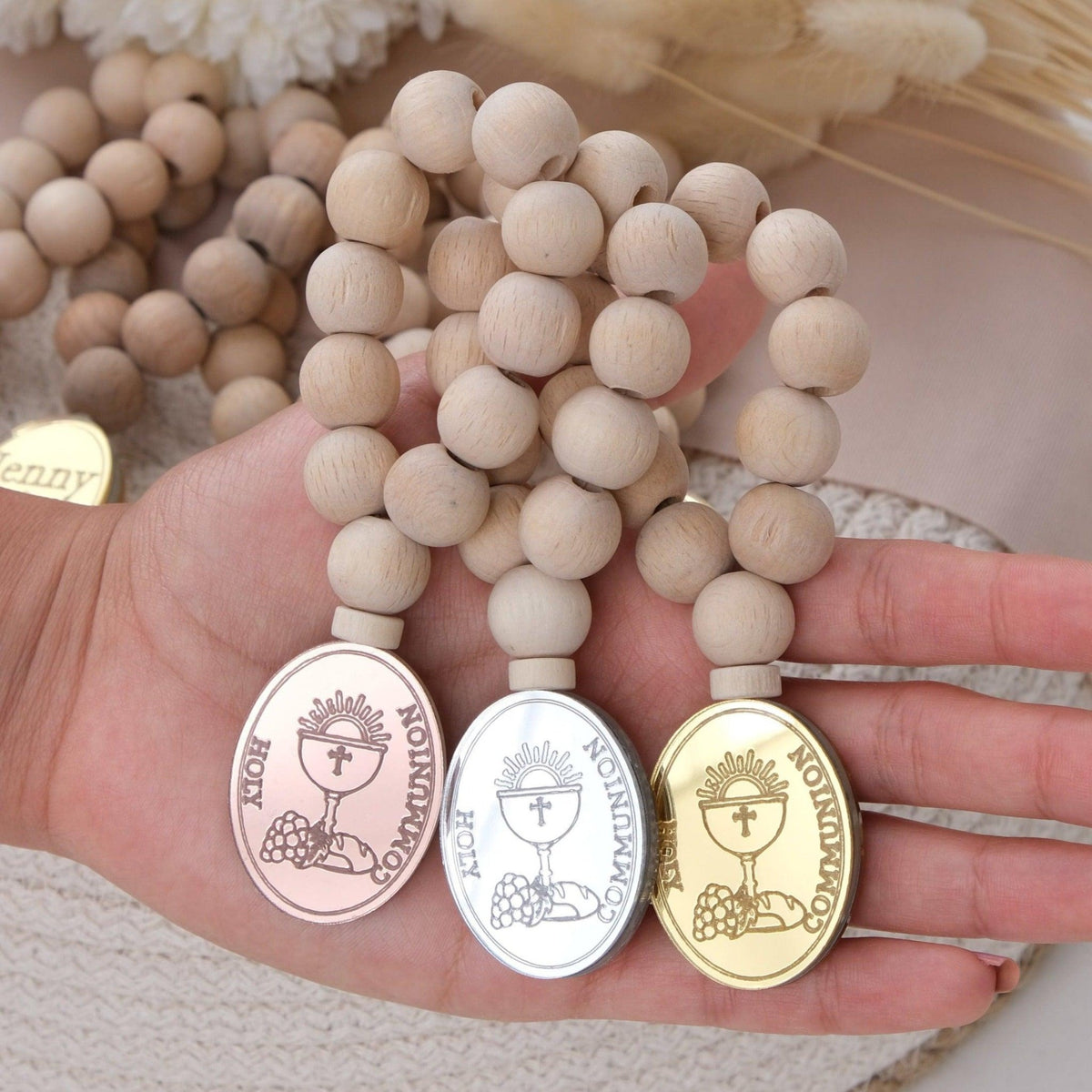 Elegant Custom Wooden Rosaries for Baptism Guests - CRAFT ROSARIES