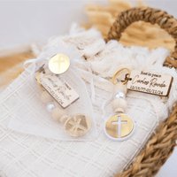 Elegant Memorial Cross Keychain Favors for Guests - CRAFT ROSARIES