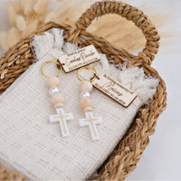 Personalized Memorial Cross Keychains