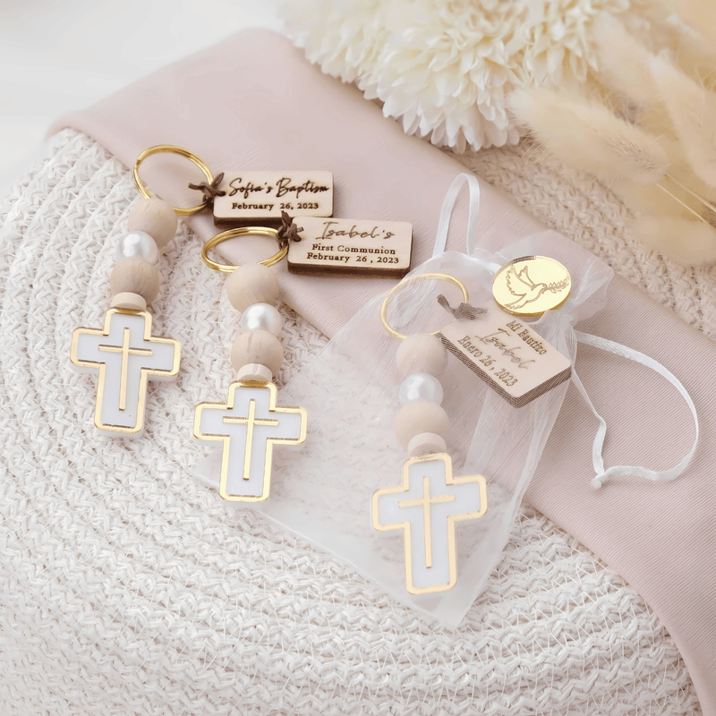 Guests’ Baptism Cross Keychains - CRAFT ROSARIES