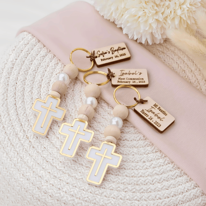 Guests’ Baptism Cross Keychains - CRAFT ROSARIES