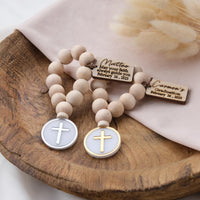 Personalized Mini Wooden Rosary Favors for Catholic Graduation , Back to School Catholic Gift , Religious Party Favors , Graduation Favors