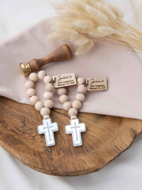 Personalized Baptism Mini Rosary Favors for Guests with Cross, Custom Christening Favors for Boy & Girl, Bautizo Favors, First Communion