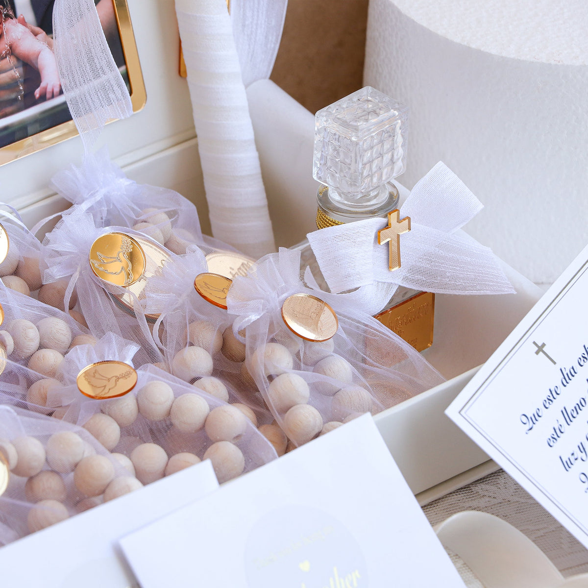 Large Baptism Gift Set with Mini Rosaries - Craft Rosaries