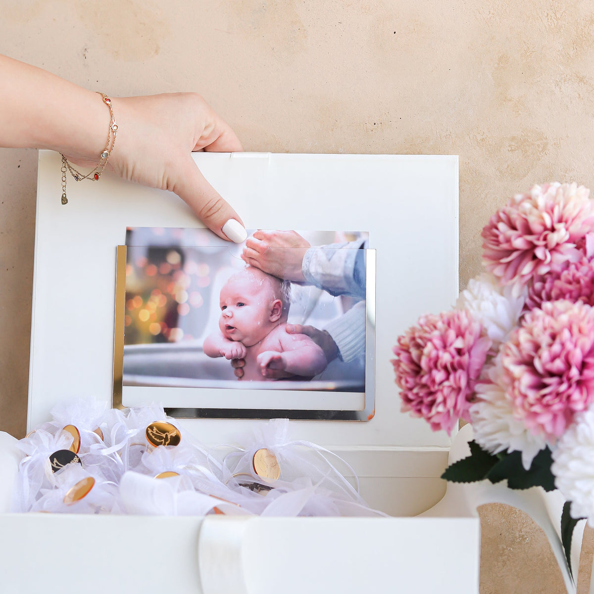 Large Baptism Gift Set with Mini Rosaries - Craft Rosaries