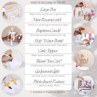 Large Baptism Gift Set with Mini Rosaries - Craft Rosaries