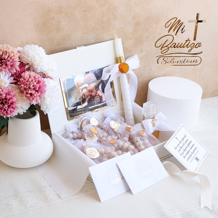 Large Baptism Gift Set with Mini Rosaries - Craft Rosaries