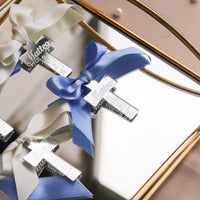 Luxury Acrylic Mirror Favor Tags Baptism - Set of 12 - Craft Rosaries