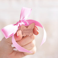 Luxury Acrylic Mirror Favor Tags Baptism - Set of 12 - Craft Rosaries
