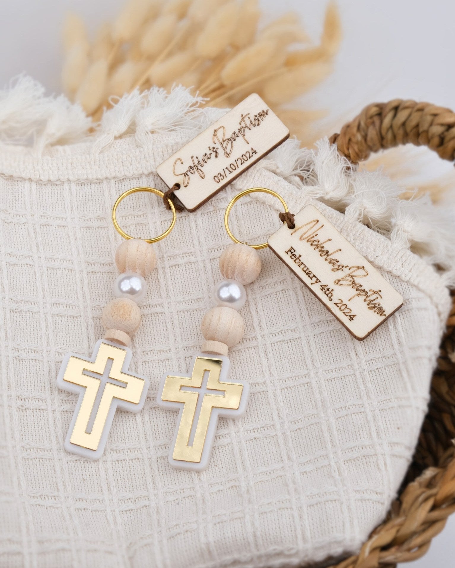 Personalized Cross Keychains for Baptisms & Christenings – Craft
