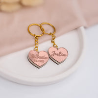 Personalized Baptism Heart Keychain Favors - CRAFT ROSARIES