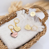 Personalized Baptism Heart Keychain Favors - CRAFT ROSARIES