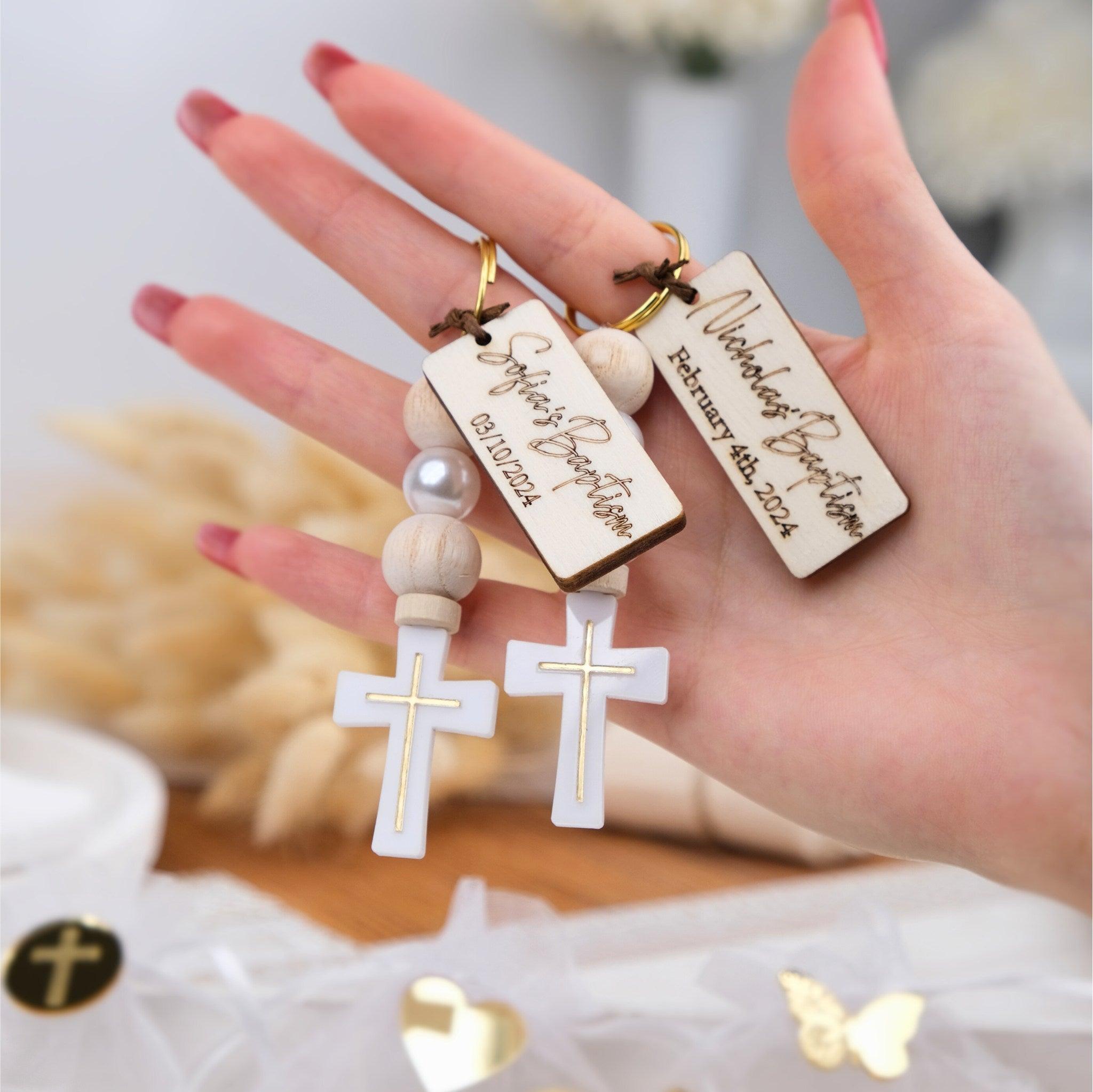 Personalized Cross Keychains for Baptisms & Christenings – Craft