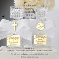 Personalized Holy Water Bottles - Perfect for Baptism Favors - CRAFT ROSARIES