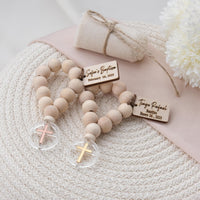 Personalized Mini Wooden Baptism Rosaries - CRAFT ROSARIES