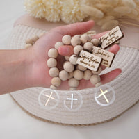 Personalized Mini Wooden Baptism Rosaries - CRAFT ROSARIES