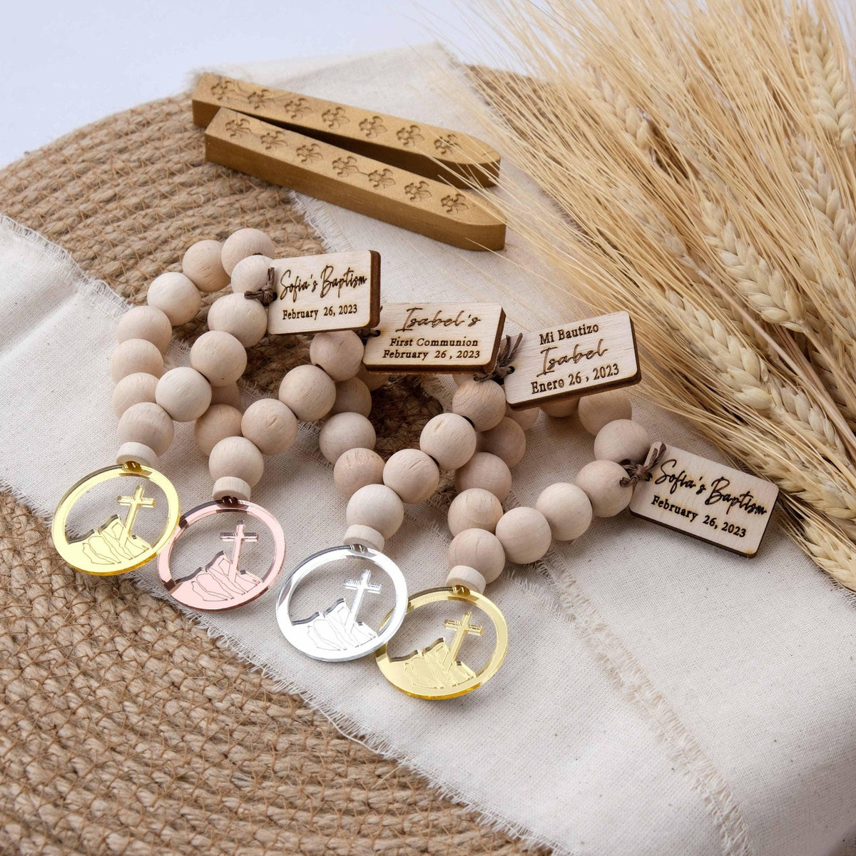 Personalized Mini Wooden Rosaries - CRAFT ROSARIES