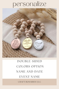 Personalized Wooden Rosaries for Baptism Guests - CRAFT ROSARIES