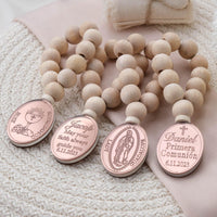 Personalized Wooden Rosaries for Baptism Guests - CRAFT ROSARIES