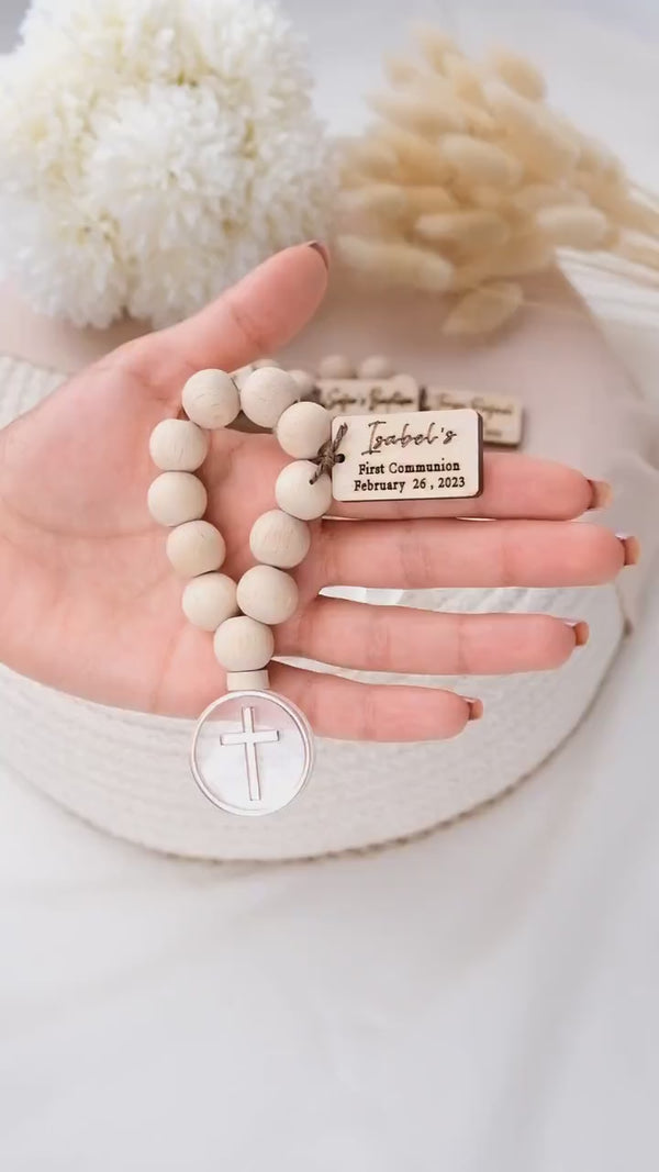 Personalized Baptism Souvenir Favors in Bulk, Baptism Mini Rosary Favor for Guest, Baptism Gift Girl & Boy, Christening Favors, Communion