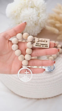 Christening Favors For Guest Bulk, Personalized Baptism Mini Rosary Favors for Girl & Boy, Communion Favors, Rosary Favors Catholic, Bautizo