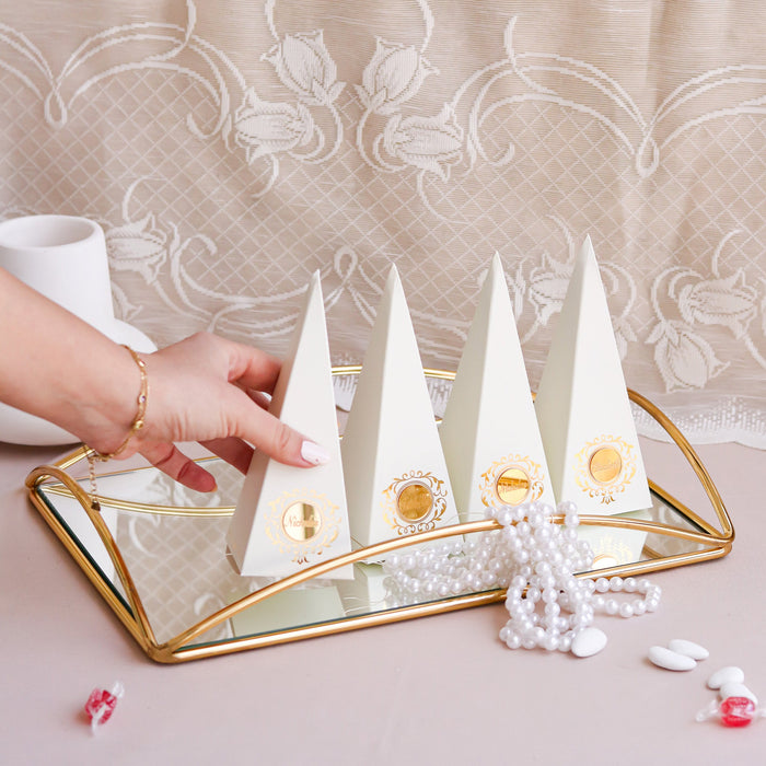 Set of 12 Cone Gift Boxes with Name Tags Baptism - Craft Rosaries