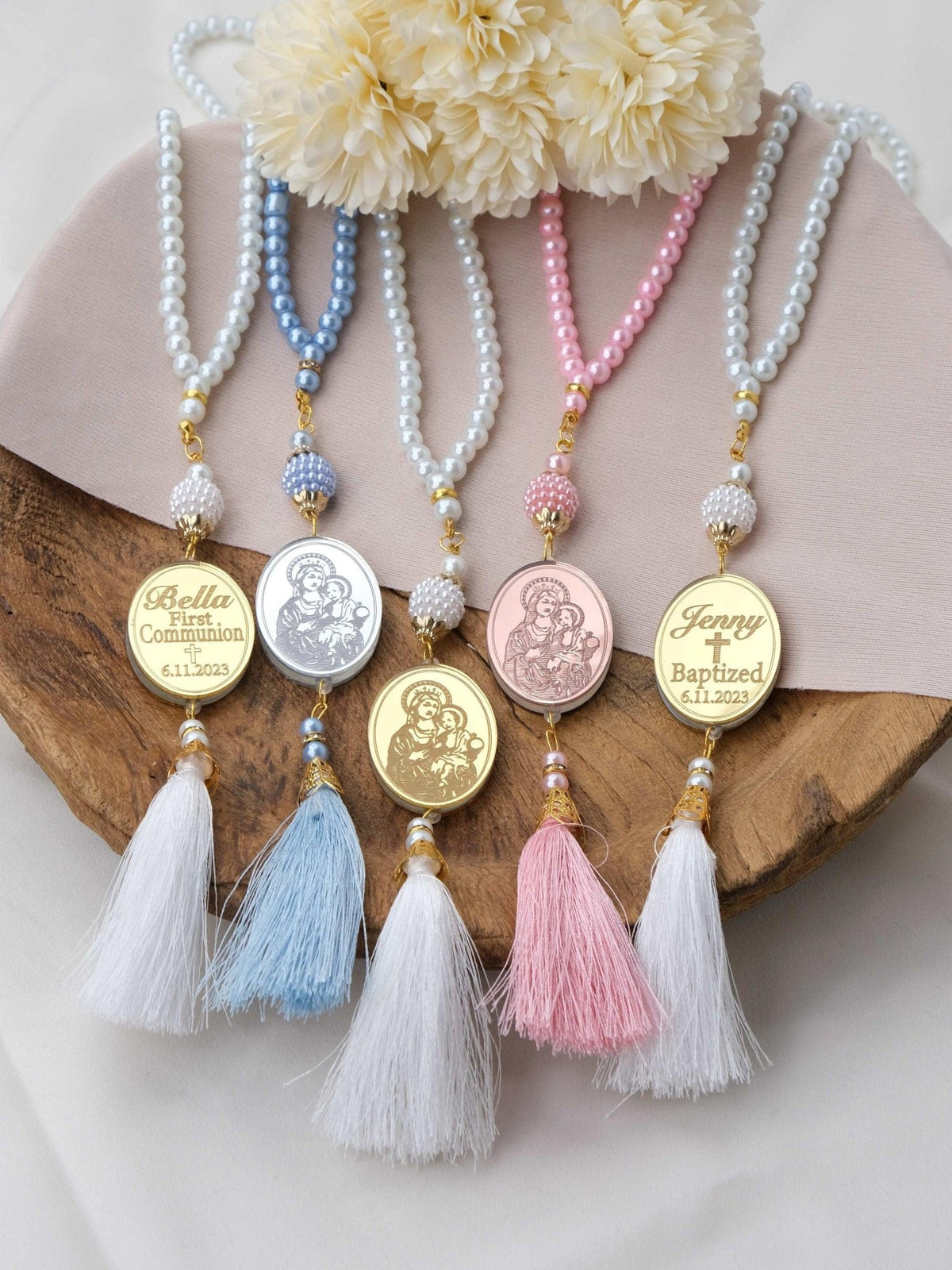 Thank Your Baptism Guests with Personalized Rosaries! - CRAFT ROSARIES